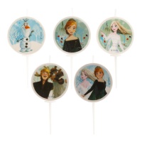 Frozen verjaardagskaarsen van 3 cm - 5 stuks