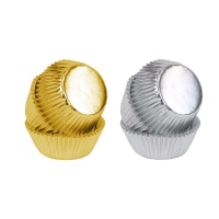 Mini cupcake capsules met metallic effect - PME - 45 stuks
