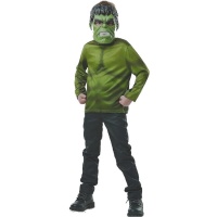 Hulk kostuum met T-shirt en masker voor kinderen