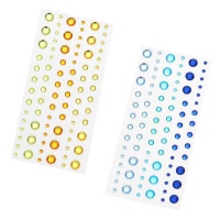 3D Kristallen Stickers in Verschillende Tinten en Maten - 84 Stuks