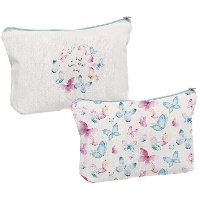 Toilettas met Vlinders 22 x 15 cm - 1 eenheid