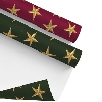 Kerststerren Cadeaupapier 2 x 0,70 m - 1 Stuk