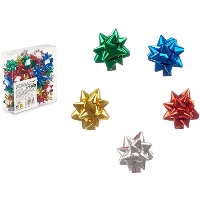 Glanslint strik voor cadeau, 4 cm - 72 stuks