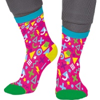 Roze jaren 80 sokken voor volwassenen - 1 paar