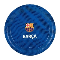 Blauwe FC Barcelona-borden 23 cm - 8 stuks