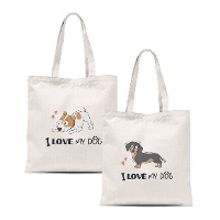 Hond Canvas Tas I Love My Dog - 1 Stuk