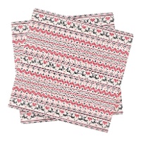Kerstservetten met sneeuwpatroon, 16,5 x 16,5 cm - 20 stuks