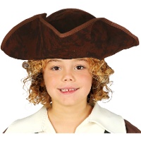 Kinder piratenhoed in bruin