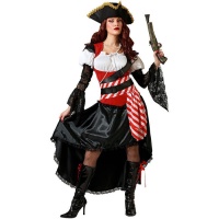Rood piratenkostuum voor vrouwen