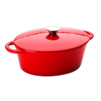 Ovale Cocotte met deksel 27 x 21 cm - Ibili