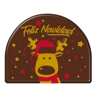 Donkere chocolade kerstteken met rendier - 42 stuks