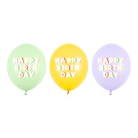 Multicolor Latex 'Happy Birthday' Ballonnen 30 cm - 50 Stuks