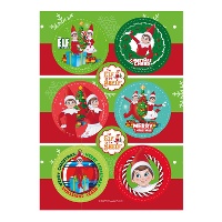 Mini eetbare Kerstschijven Elfjes - Dekora - 6 stuks