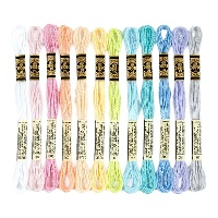 Borduurgaren Mouliné Spécial Pastelkleuren 4 m - DMC - 12 eenheden