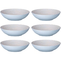 Schaal van 20,5 cm diep met geruit patroon - Vessia - 6 stuks