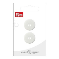 Witte knopen met 4 gaten van 2 cm - Prym - 2 stuks
