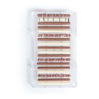 Langwerpige chocoladevorm van 20 x 12 cm - Decora - 18 holtes