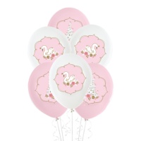 Zwanen Latexballonnen van 27 cm - Sempertex - 6 stuks
