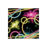 Neon Disc Servetten 16,5 x 16,5 cm - 16 stuks