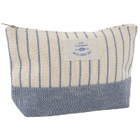 Toilettas met strepen en een basis van 19 x 7 x 14 cm - 1 stuk