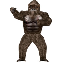 Opblaasbaar gorilla kostuum voor volwassenen