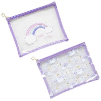 Toilettas van eenhoorns 28 x 21 cm - 1 stuk