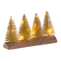 Kerstbomen met licht op stamvoet