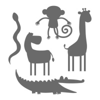Dieren Silhouetten Stansen - Artemio - 5 stuks