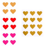Hartvormige stickers van 2 cm - 3 vellen