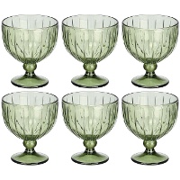 Gestreepte ijscoupe 360 ml - set van 6