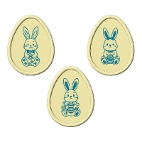 Witte chocolade paasei-figuren 5,2 x 4 cm - 54 stuks