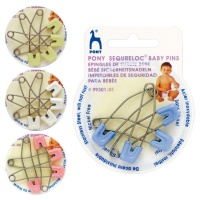 Veiligheidsspelden voor baby's, 5,1 cm - Pony - 6 stuks