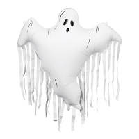 Spookballon met franjes van 93 x 86 cm