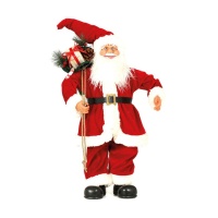 Kerstmanfiguur met cadeauzak van 60 cm