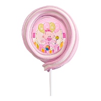 Baby shower roze brochette roller van 40 gr