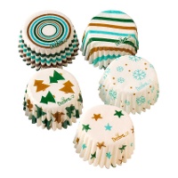 Capsules voor bonbons van 2,7 cm van Christmas Dream - 100 stuks