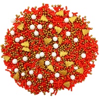 Sprinkles met gouden boompjes en parels, 100 g