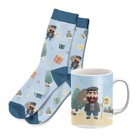 Cadeauset met beker en sokken van Olentzero