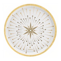 Witte Sterplaten van 17 cm - 6 stuks