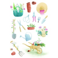 Stickers van Life is simple garden - 1 vel