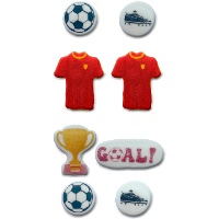 Assortiment voetbal-suikerfiguren - 8 stuks