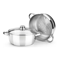 Stoompan van 24 cm Optima met deksel - Monix