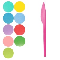 Plastic Messen van 16,5 cm in kleuren - 15 stuks