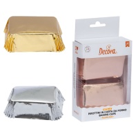 Gemetalliseerde muffinvormpjes voor cake van 8 x 5 x 3,2 cm - Decora - 20 stuks
