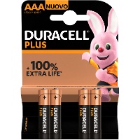 Alkalinebatterijen AAA - Duracell - 4 stuks