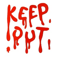 Keep Out gelraamdecoratie