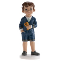 Beeldje voor taart van Mijn Eerste Communie jongen met kelk van 16 cm
