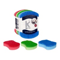 Mini schuursponsje met spons - 3 stuks