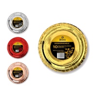Metallic kartonnen borden van 20 cm - 10 stuks