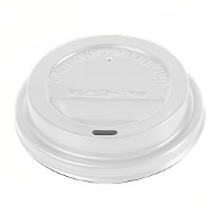 Deksel voor 250 ml kartonnen koffiebeker met opening - 100 stuks